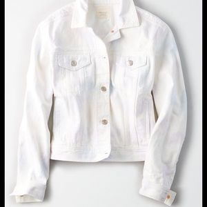 AE white tie dye jean jacket